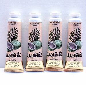 Bath & Body Works WAIKIKI BEACH COCONUT Hand Cream, 1 fl oz (4 pcs)